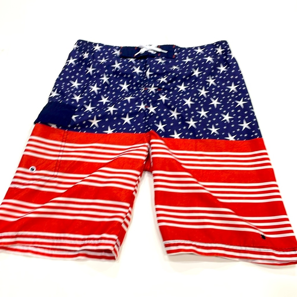Lucky brand large 14/16 American flag swim trunks